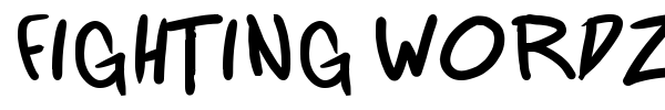Fighting Wordz font preview